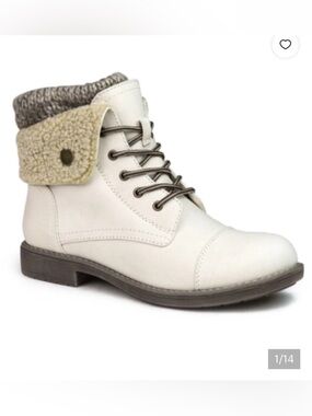 New CLIFFS BY WHITE MOUNTAIN Women's Duena Hiking Style Boot size 8.5 M white